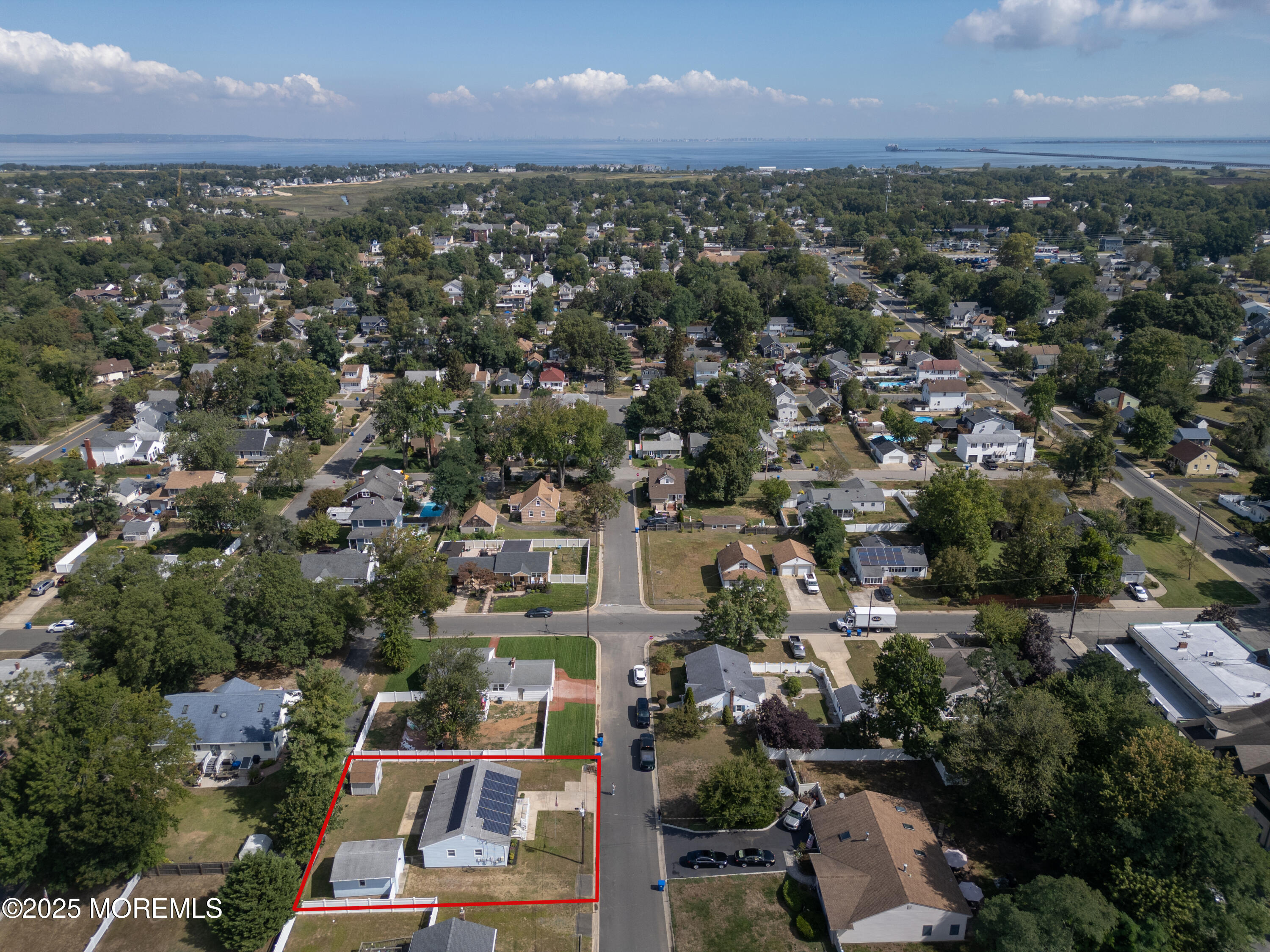 422 Maple Drive Belford, NJ 07718 - Photo 41 of 55 an aerial view of residential houses with city view