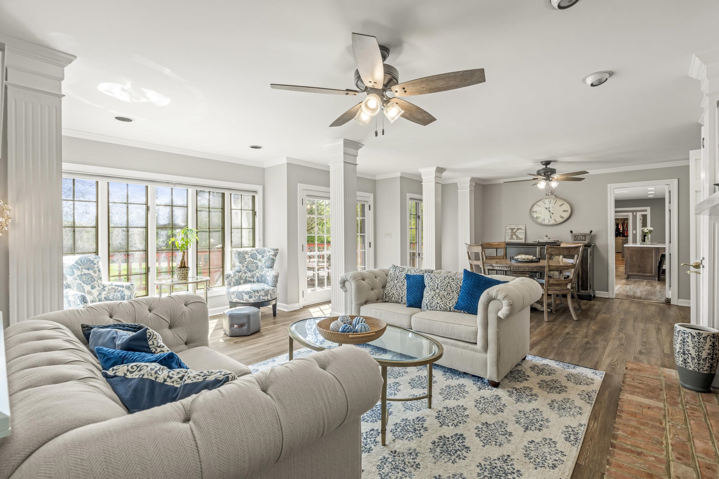 1109 Ross Road Lexington, VA 24450 - Photo 6 of 71 a living room with furniture two window and a chandelier