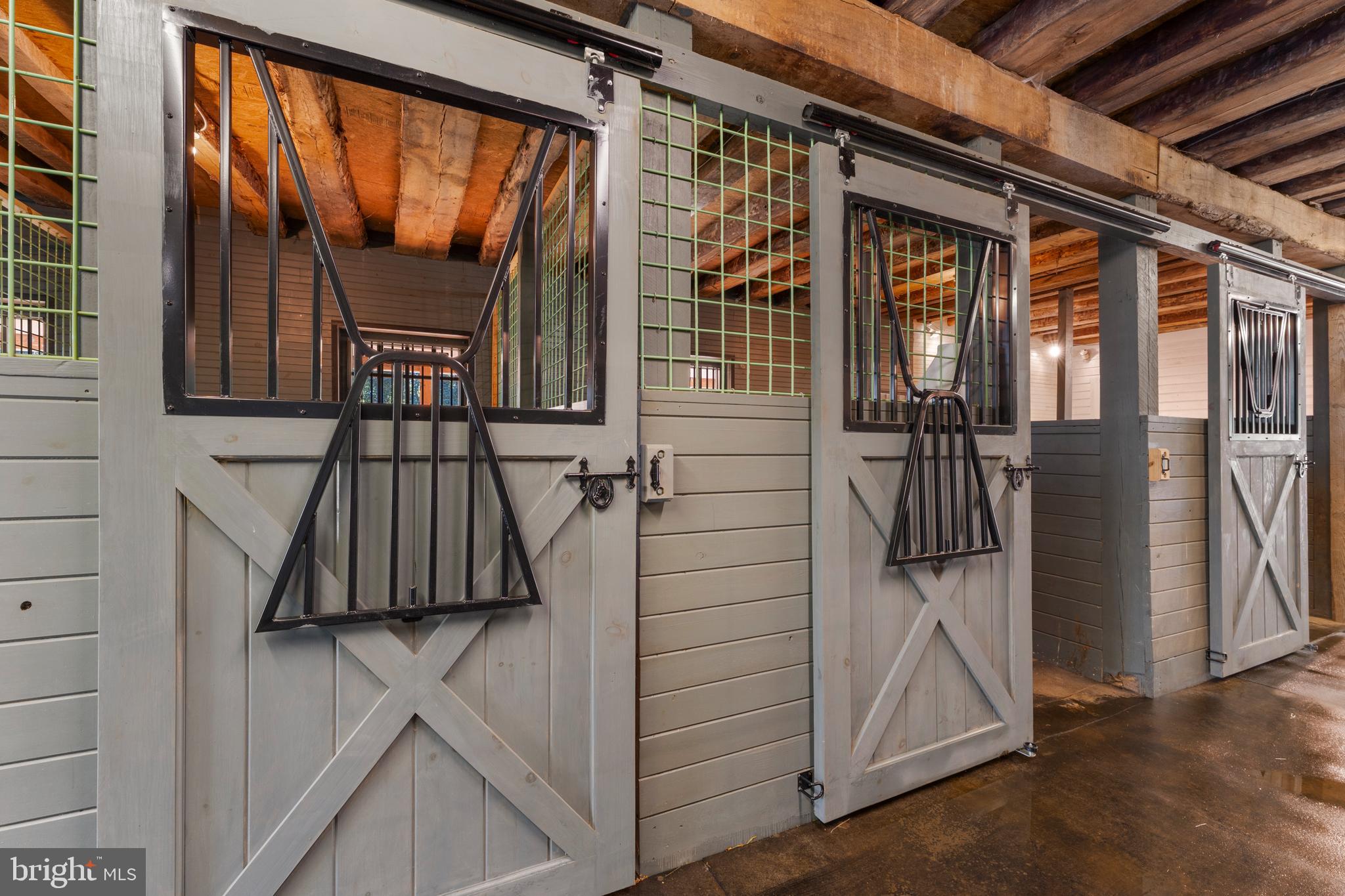 439 Rudasill Mill Road Woodville, VA 22749 - Photo 13 of 48 High-end sliding stall doors w/ drop-down feature