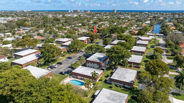 an aerial view of multiple house