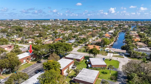 an aerial view of multiple house