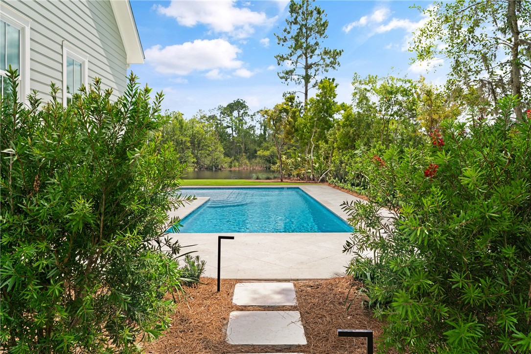 337 Lake Stillwater Drive St. Simons Island, GA 31522 - Photo 3 of 51 side yard salt water pool
