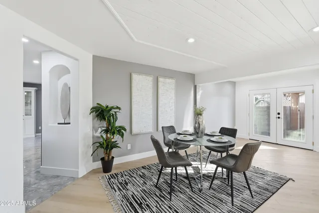 a kitchen with appliances and cabinets