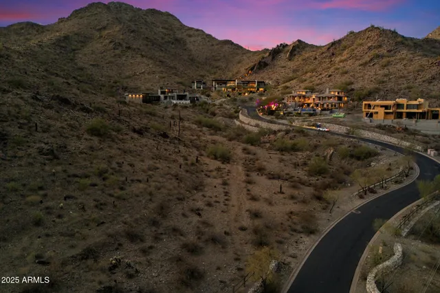 a view of city and mountain