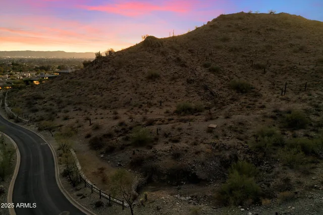 a view of city and mountain