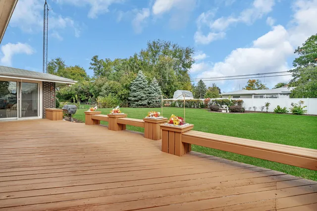a view of outdoor space with seating area
