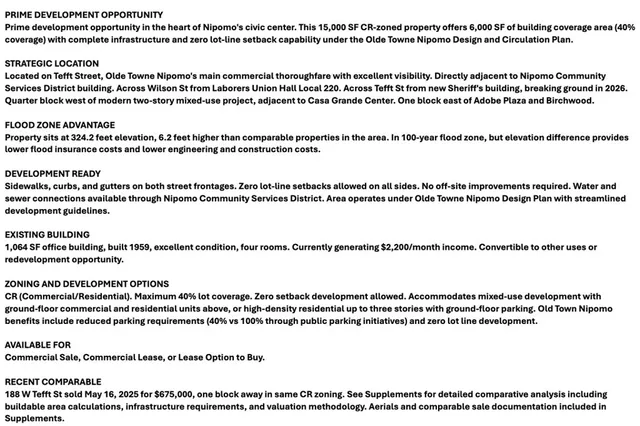 $849,000 | 267 West Tefft Street, Nipomo, CA 93444
