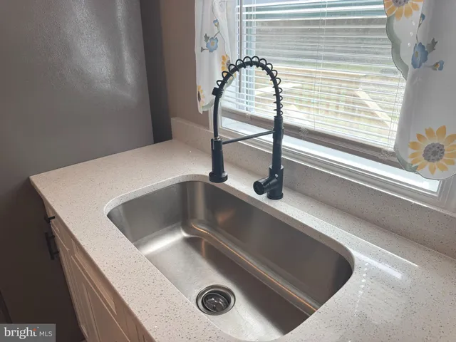a close view of sink and tap