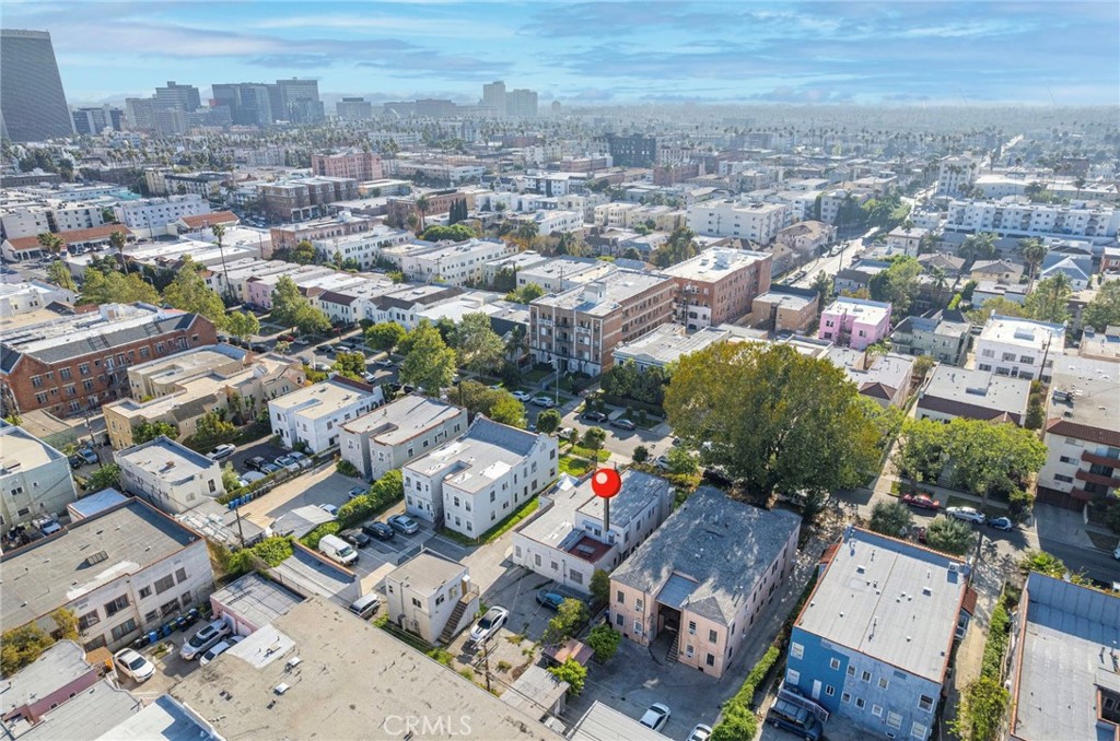 144 South Catalina Street Los Angeles, CA 90004 - Photo 6 of 7 an aerial view of a city with lots of residential buildings