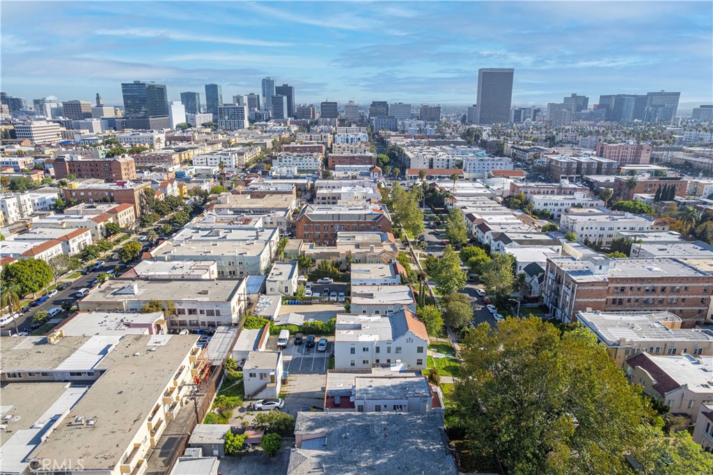 144 South Catalina Street Los Angeles, CA 90004 - Photo 7 of 7 an aerial view of a city with lots of residential buildings