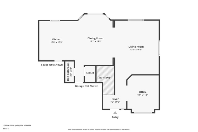 1393 West 150 North Springville, UT 84663 - Photo 29 of 31 Floor plan Level 1