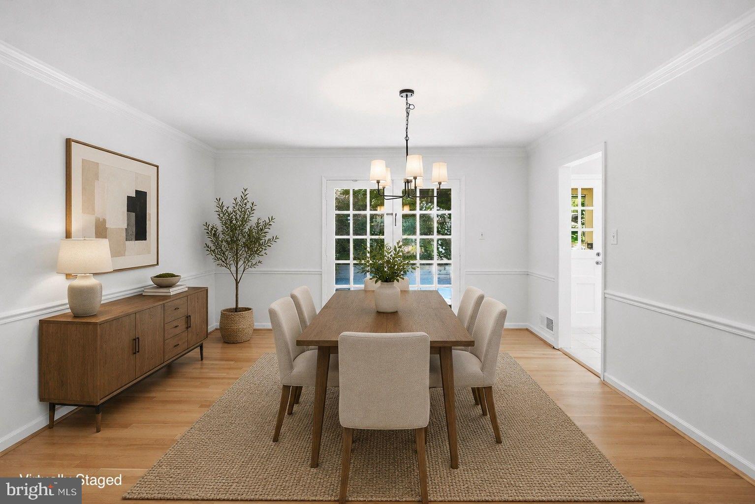 7616 Carteret Road Bethesda, MD 20817 - Photo 7 of 32 Dining Room with Access to Rear Patio