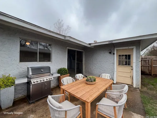 a outdoor space with a couch