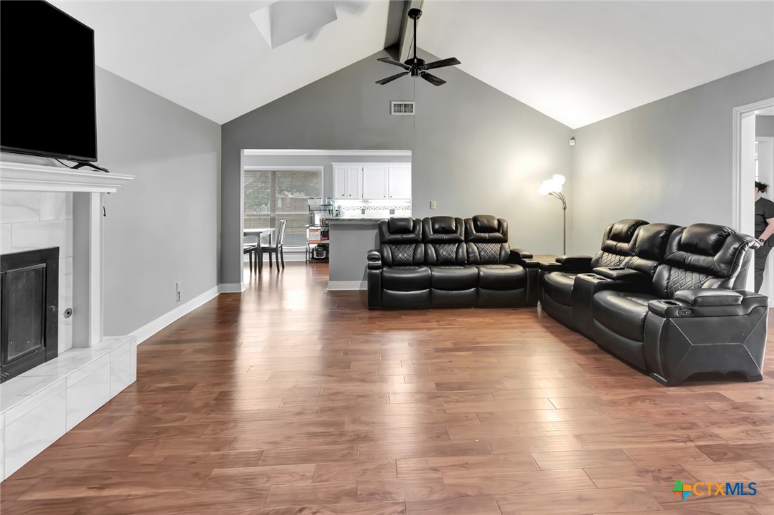 101 Kemble Street Victoria, TX 77904 - Photo 15 of 34 a living room with furniture fireplace and flat screen tv