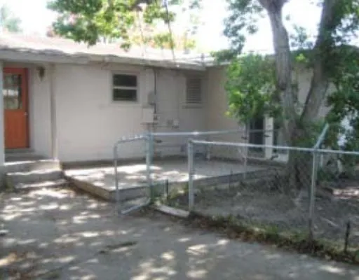 a view of a small yard