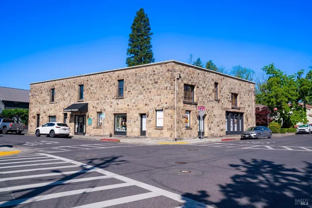 a front view of a building