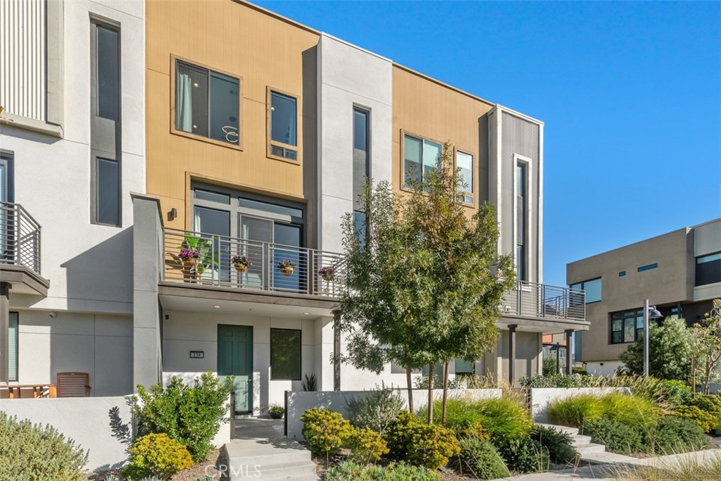 a front view of a multi story residential apartment building