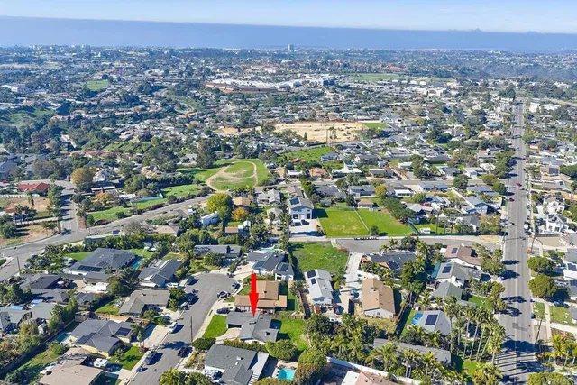 an aerial view of a city