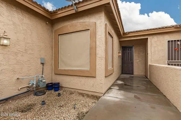 a view of a front door of a house