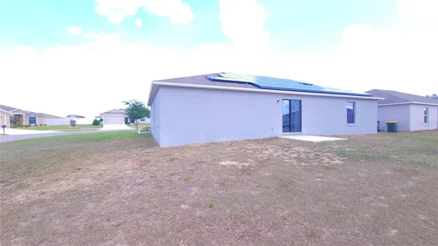 a backyard of a house