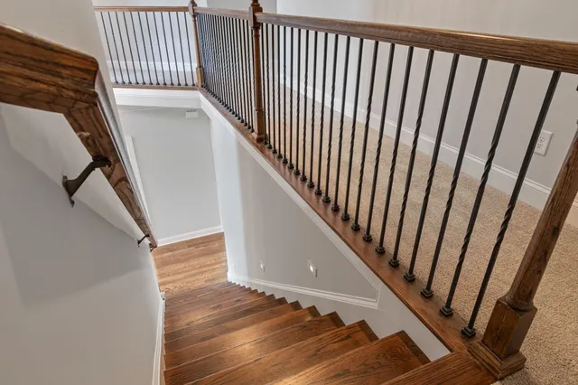 a view of a patio with a fireplace