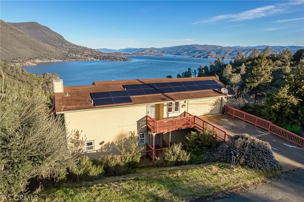 a view of a city with a mountain