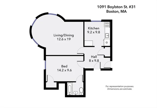 a picture of a bench in a white building