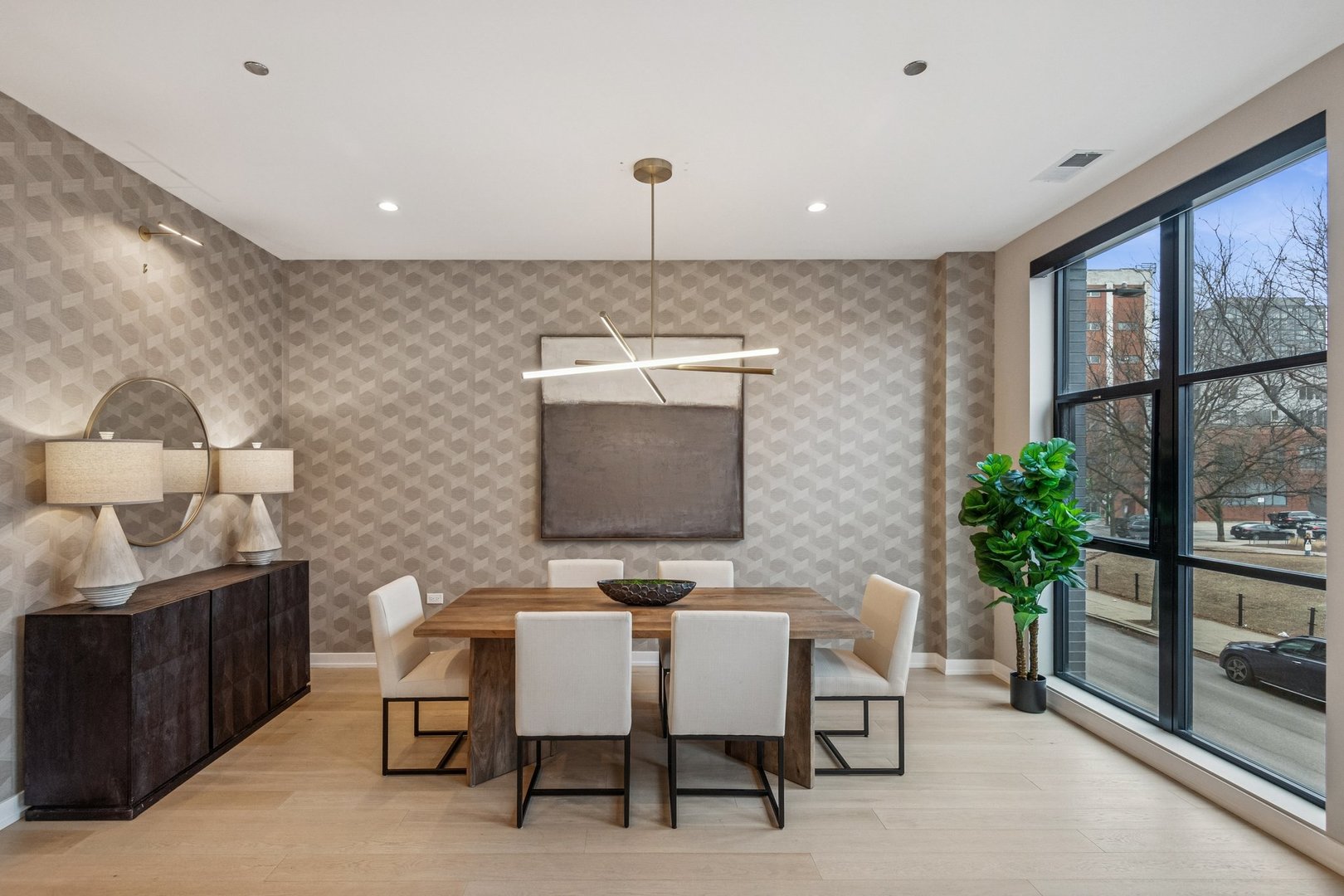 123 South Peoria Street, Unit P2 Chicago, IL 60607 - Photo 12 of 50 a living room with furniture a window and a flat screen tv