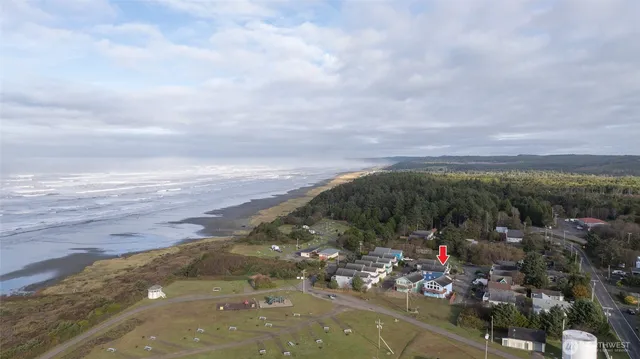 a view of city and mountain