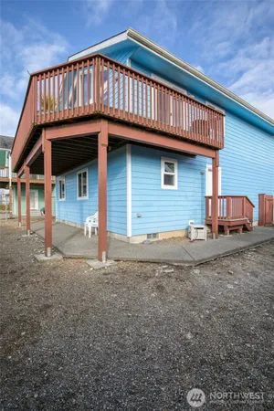 a view of a house with a balcony