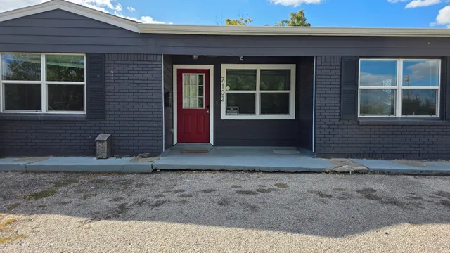 a front view of a house
