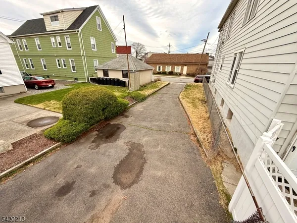 a view of a street with outdoor space