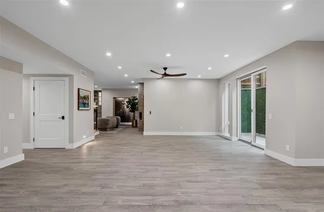 a view of livingroom with furniture and wooden floor