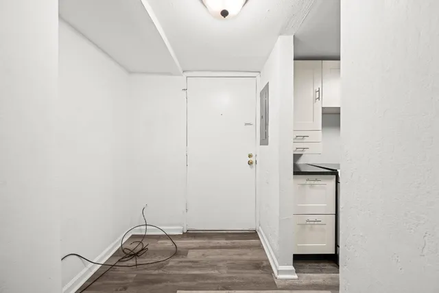 a room with storage and utility