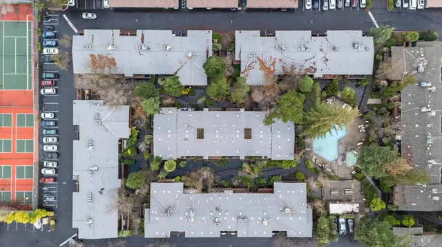 an aerial view of multiple house