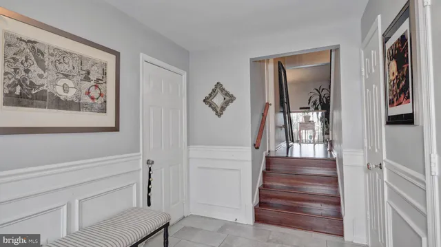 a view of a hallway with interior of the house
