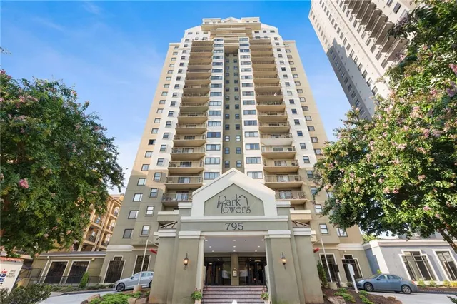 a front view of a building