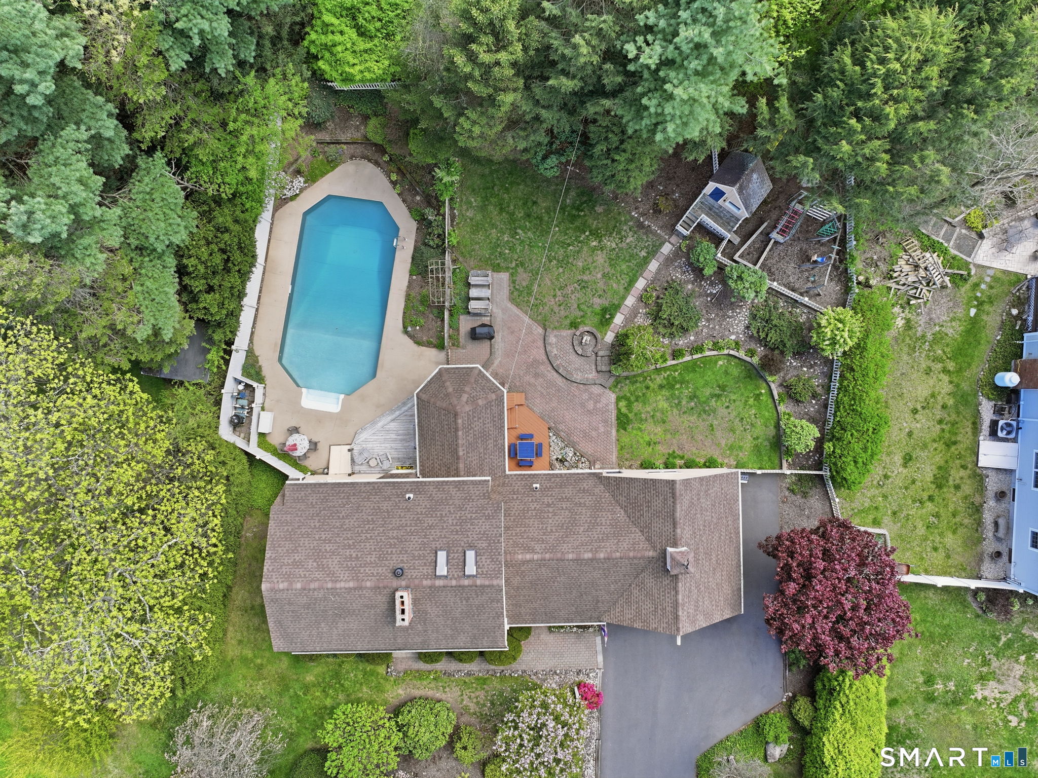 79 Buckboard Lane Bristol, CT 06010 - Photo 13 of 40 an aerial view of a house with outdoor space and swimming pool