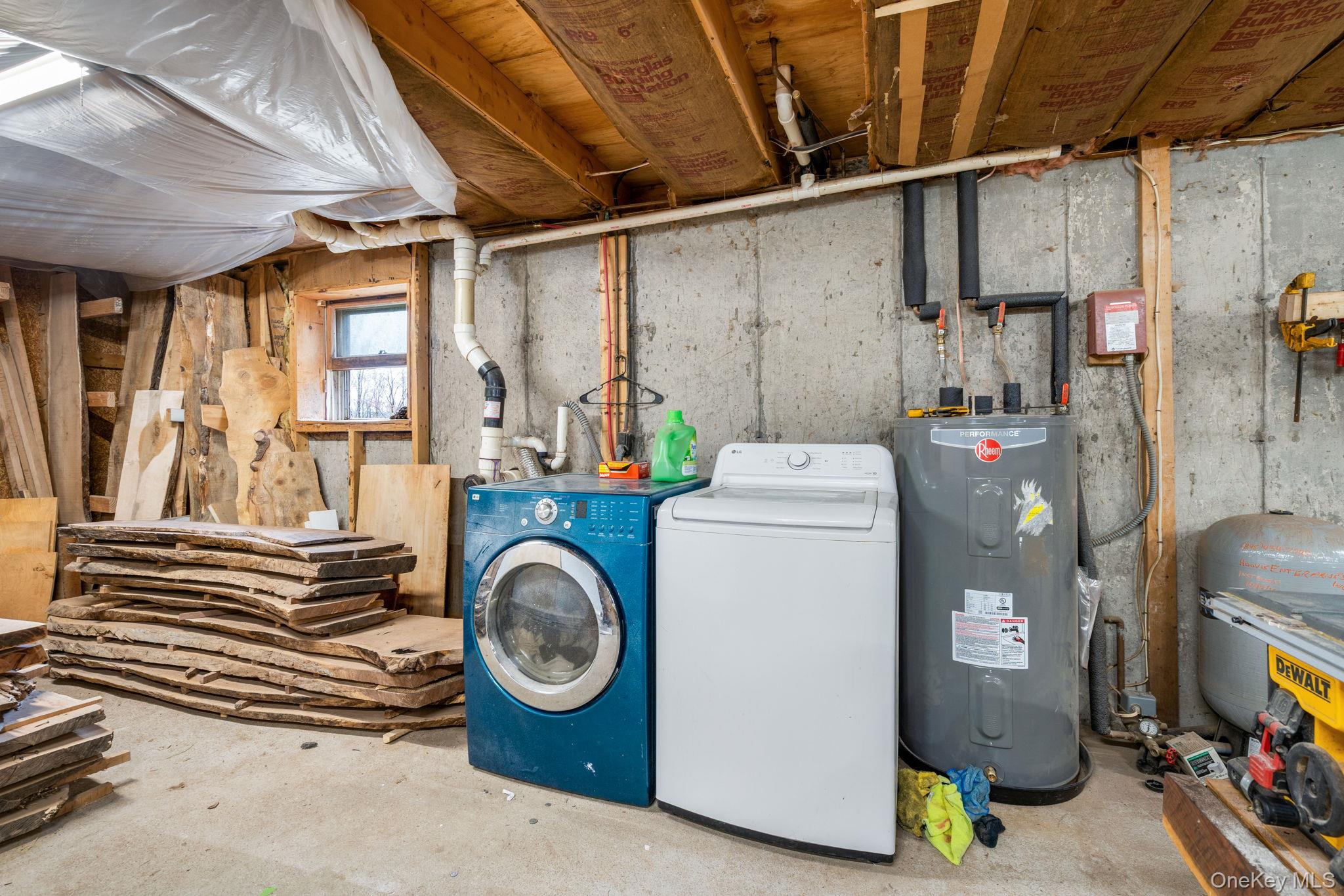 178 Bowers Road Loch Sheldrake, NY 12759 - Photo 25 of 47 a utility room with dryer and washer