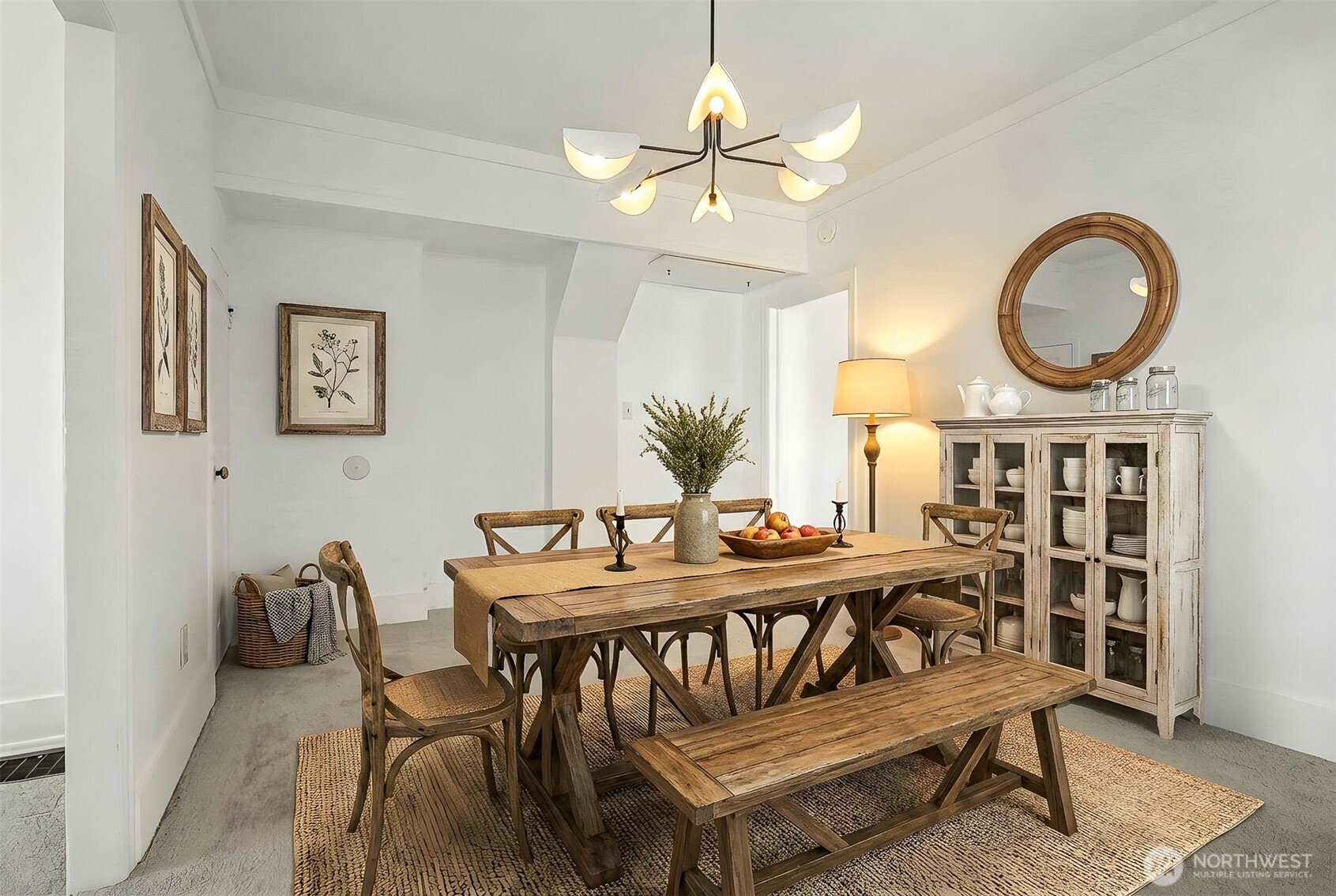 1328 Chestnut Street Everett, WA 98201 - Photo 11 of 24 a view of a dining room with furniture a chandelier and wooden floor