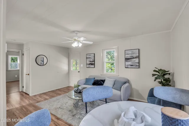 a view of a wooden door