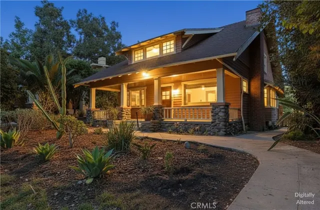 a view of a house with sitting area