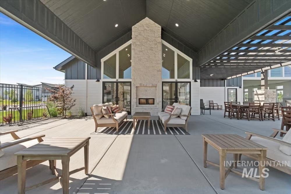 744 South Calhoun Lane Star, ID 83669 - Photo 25 of 34 View of patio featuring outdoor lounge area and outdoor dining space
