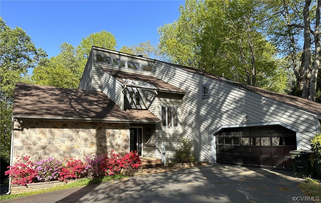 a front view of a building with street