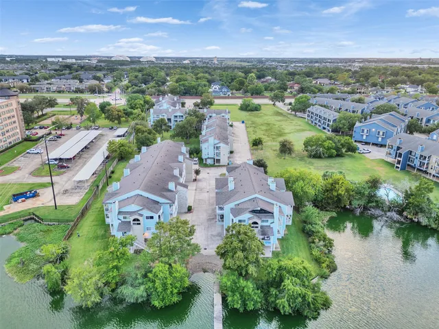 an aerial view of multiple house