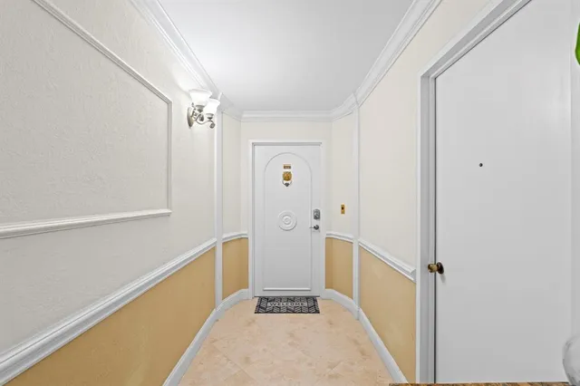 a view of hallway with stairs