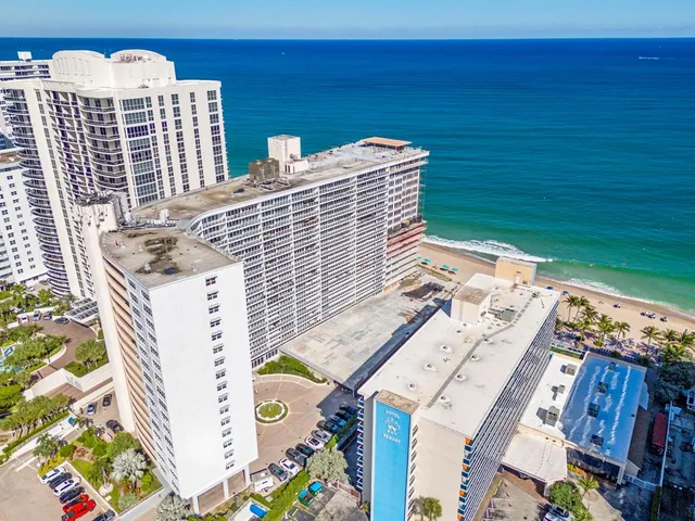 a view of a balcony with city view