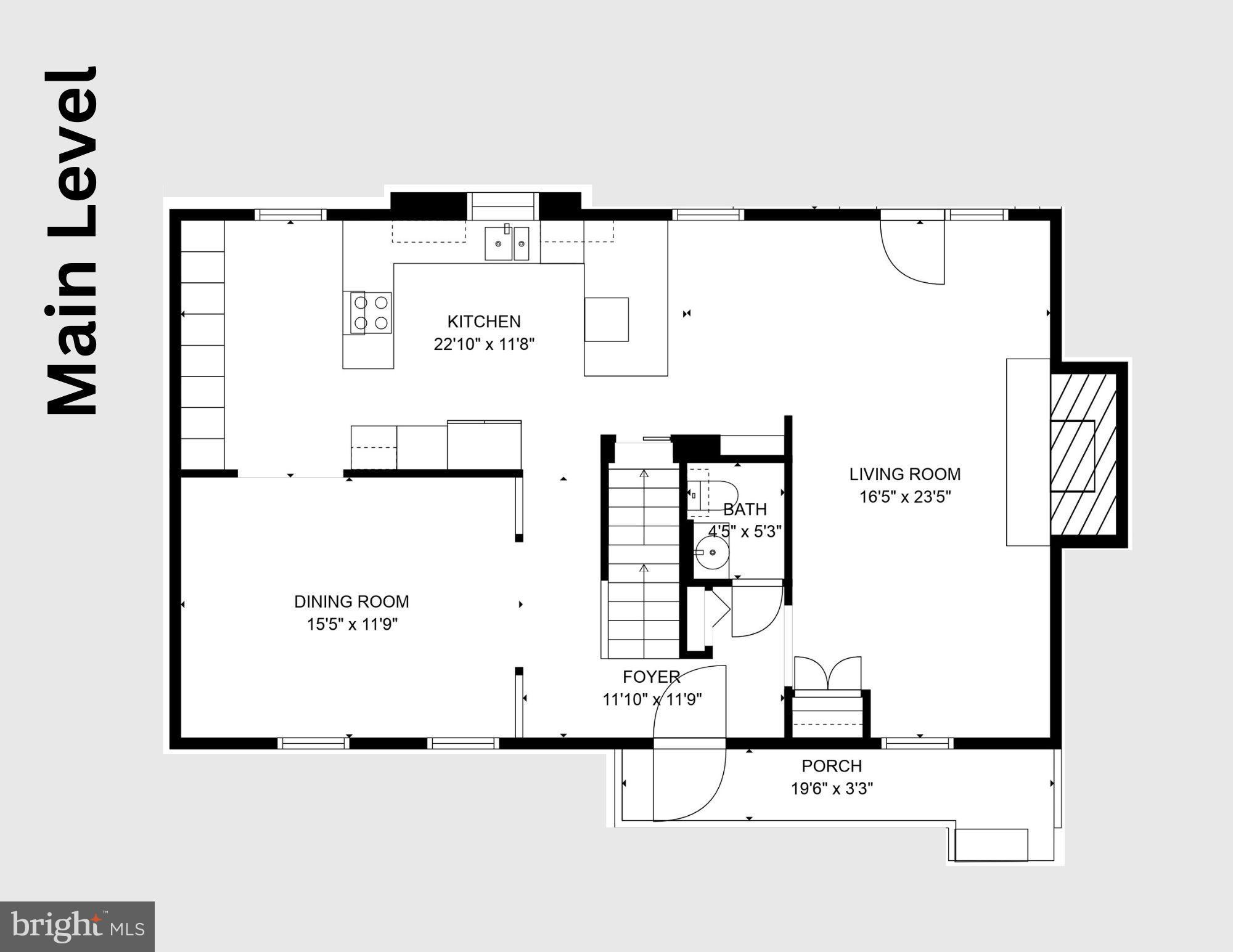 16083 Radburn Street Woodbridge, VA 22191 - Photo 58 of 63 Main Level 2D Floor Plan