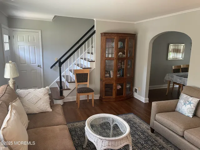 a kitchen with metallic refrigerator freezer and a dishwasher