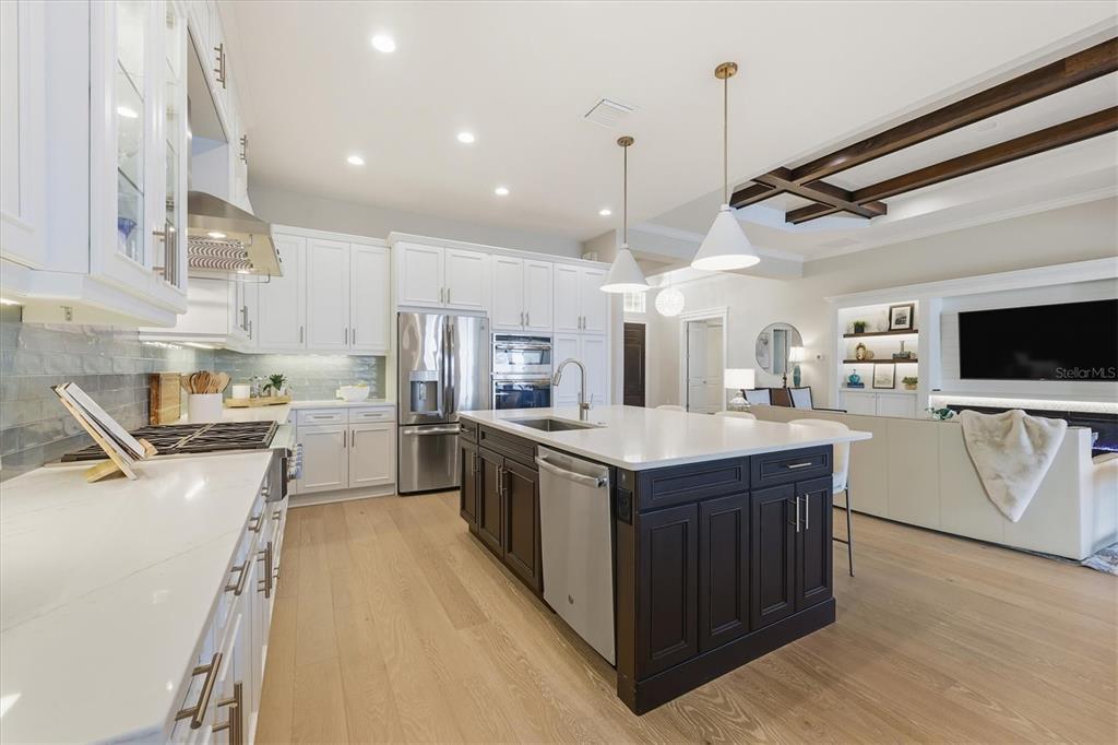 15909 Castle Park Terrace Lakewood Ranch, FL 34202 - Photo 15 of 66 a kitchen with stainless steel appliances granite countertop a sink and a stove